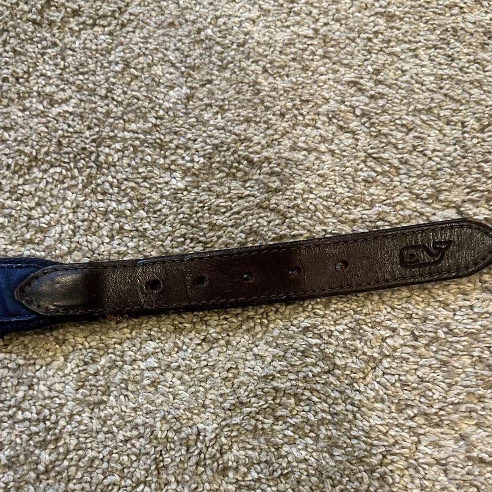Vineyard Vines Navy Belt with American Flag